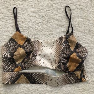 Snake skin crop top